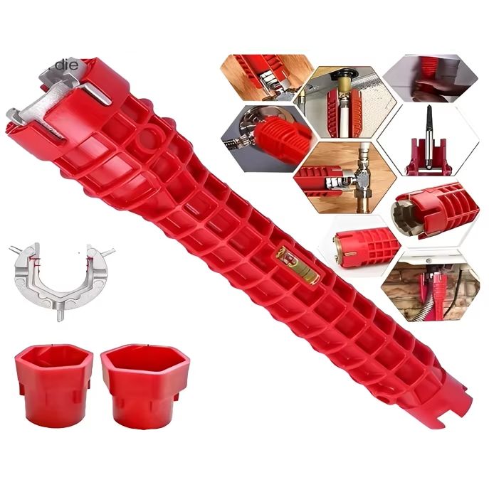 Chave Multifuncional 8 em 1 para Instalação de Pia em Aço Inoxidável